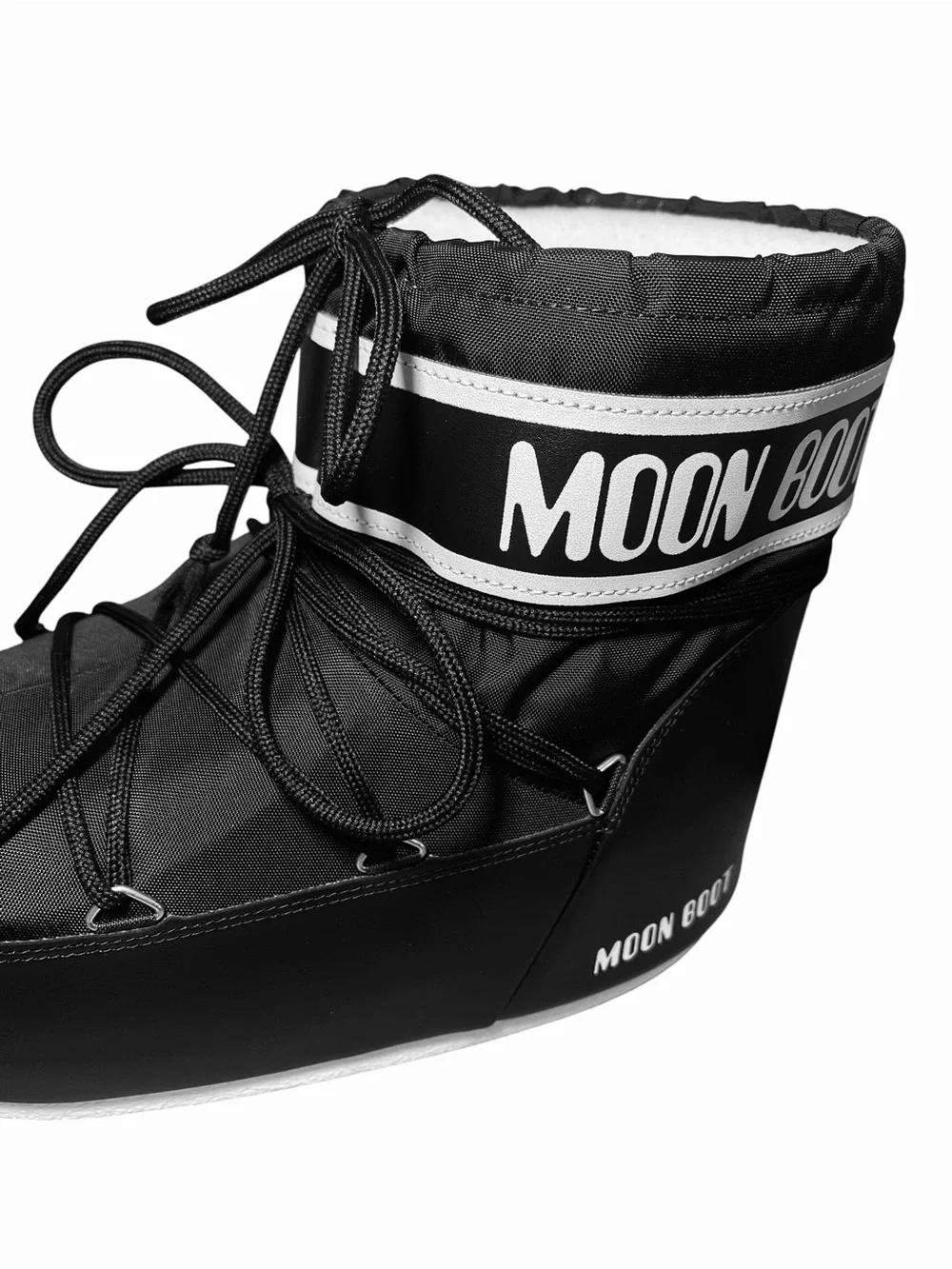 Moon Boot Icon Low Black Nylon Boots Snow Boot Womens Size 10 10.5 EU 42 43 NEW